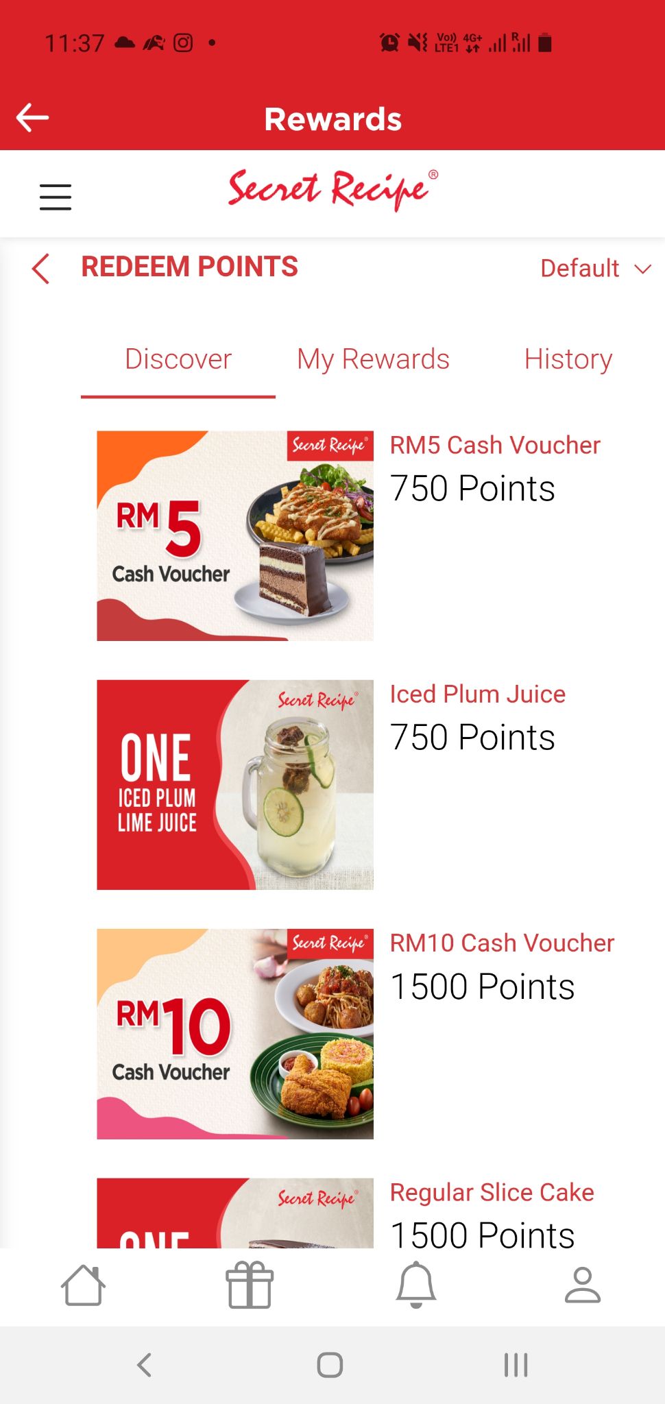 Secret Recipe Rewards